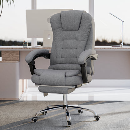Massage Office Chair with Footrest - Ergonomic Desk Chair
