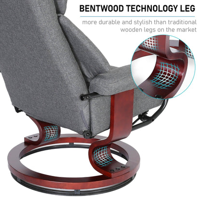 Swivel Recliner Chair with Footstool - Recliner Armchair