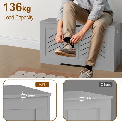 Blanket Box Storage Chest - Large Toy Box With Lid & Safety Hinges