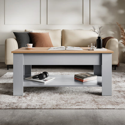 Lift top Coffee Table with Storage - Lift up Living Room Table 100cm