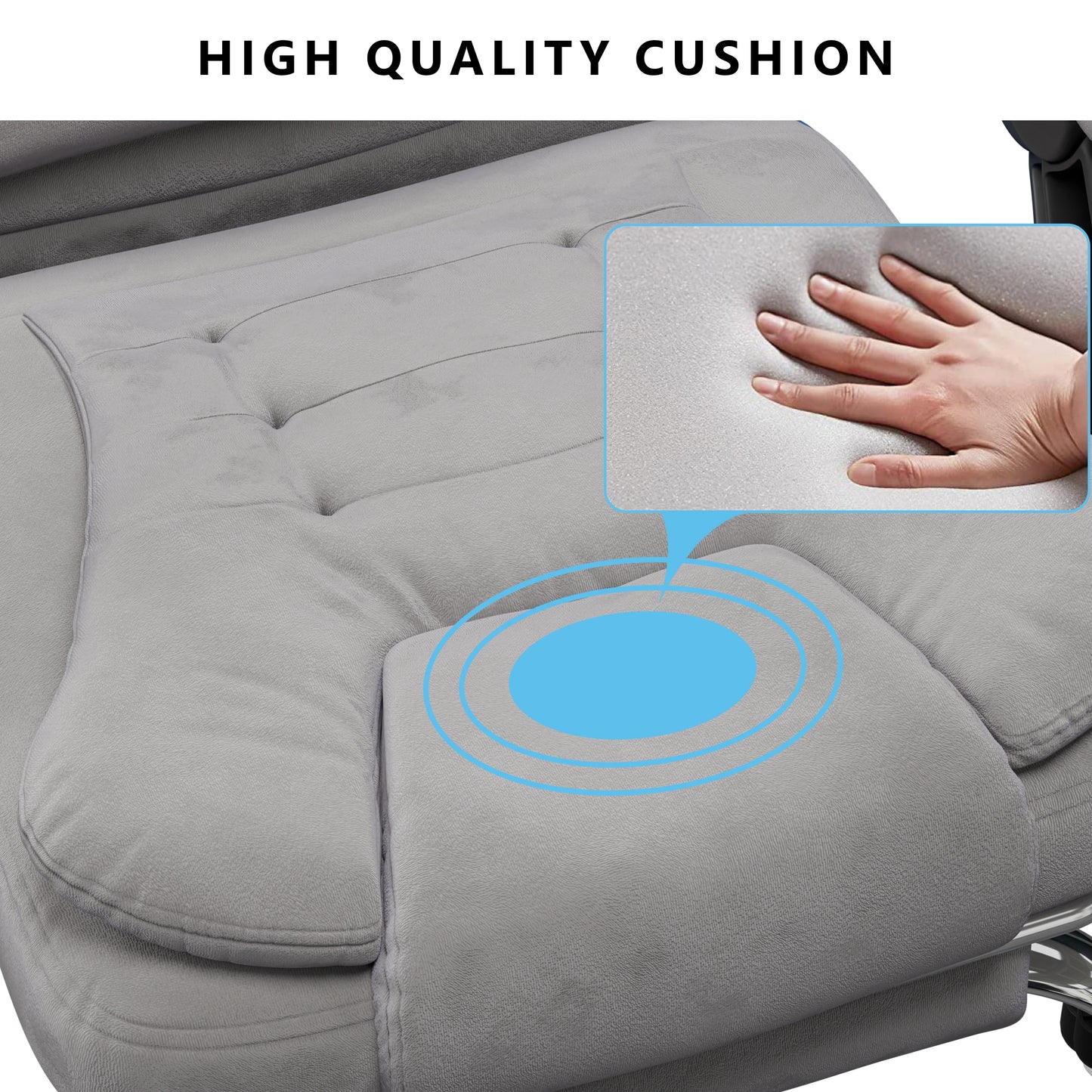 Massage Office Chair with Footrest - Ergonomic Desk Chair