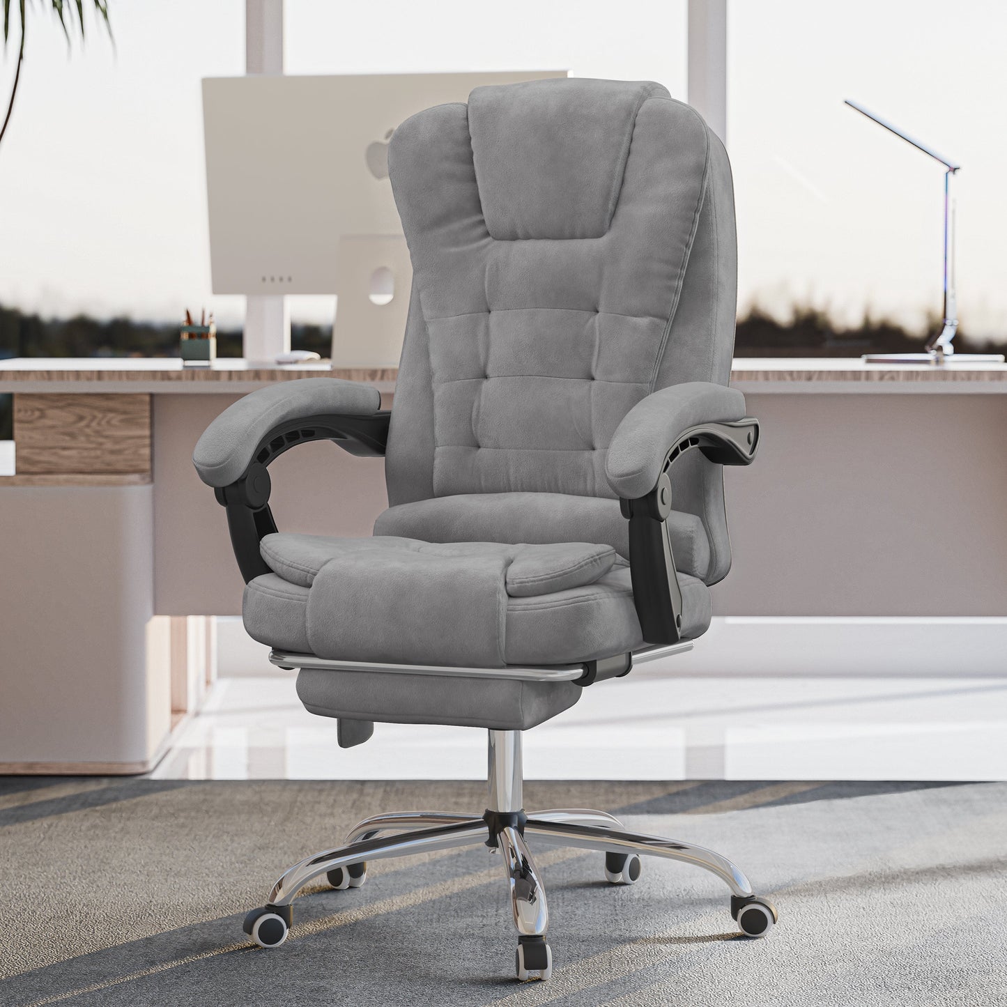 Massage Office Chair with Footrest - Ergonomic Desk Chair
