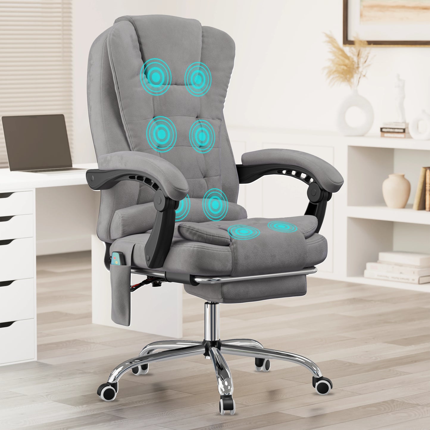 Massage Office Chair with Footrest - Ergonomic Desk Chair
