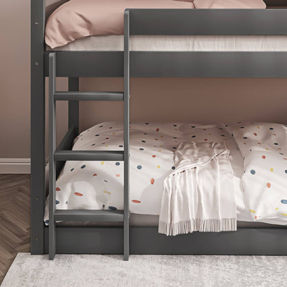 Wooden High Sleeper Triple Bunk Bed