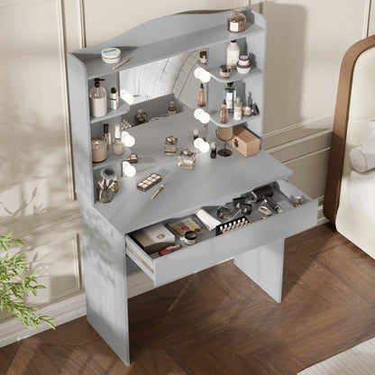 Dressing Table With Mirror & Led Lights - Makeup Vanity Desk