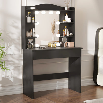 Dressing Table With Mirror & Led Lights - Makeup Vanity Desk