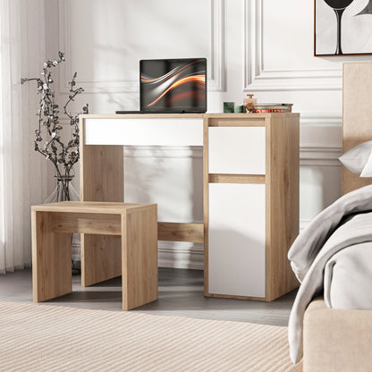 Dressing Table with Mirror and Storage - Makeup Vanity Desk for Girls