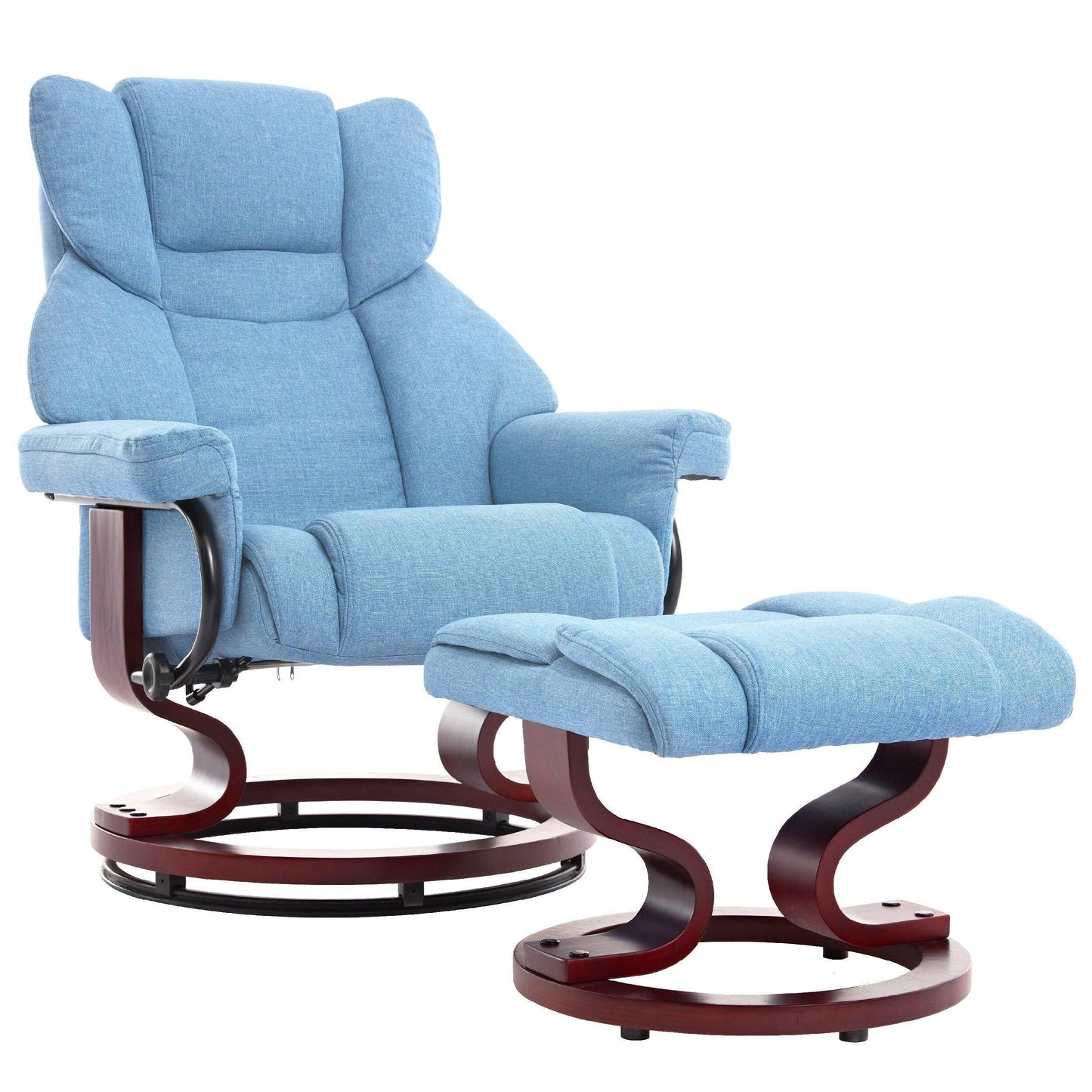 Swivel Recliner Chair with Footstool - Recliner Armchair
