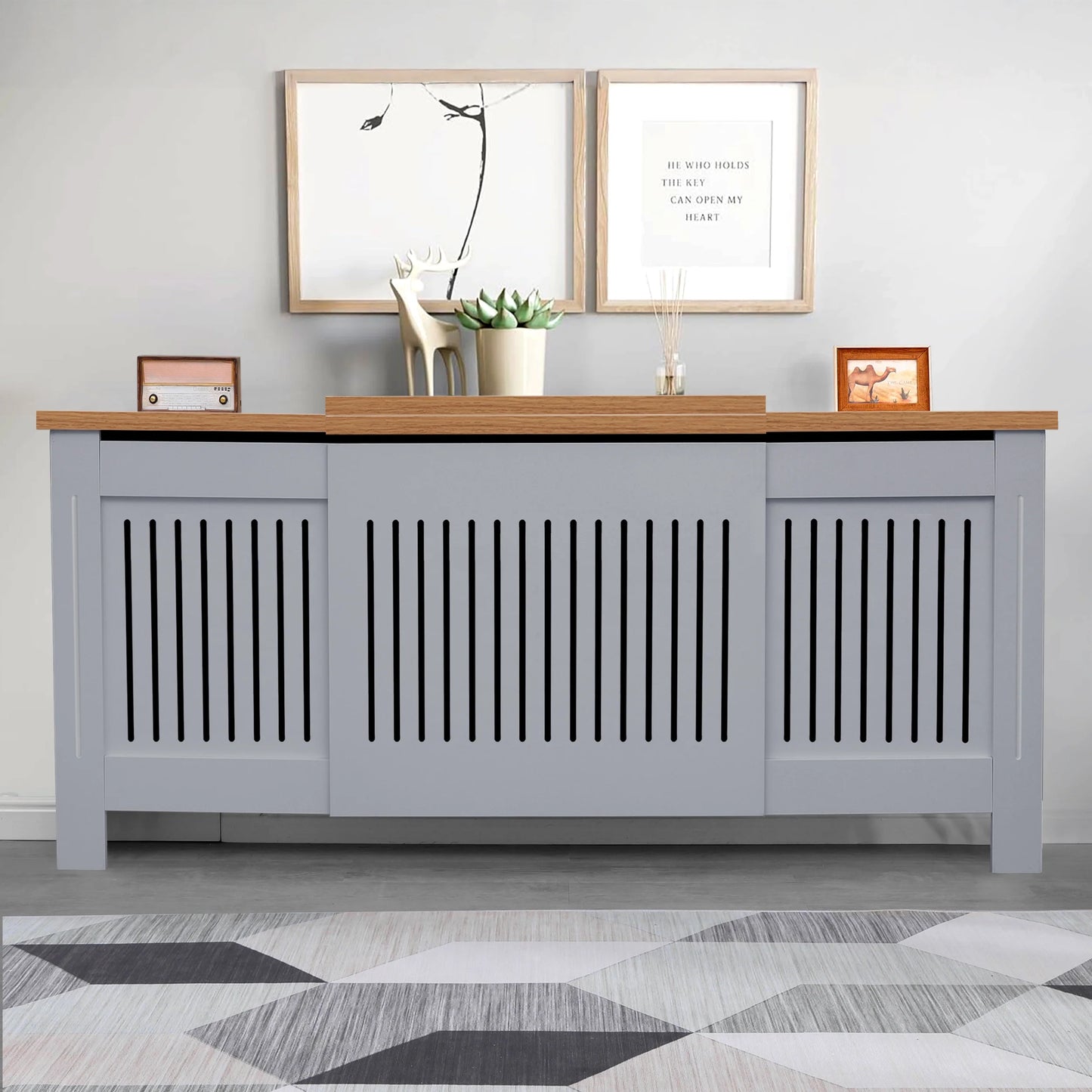 Adjustable Radiator Cover, Extendable 140-204 cm