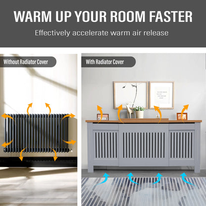 Adjustable Radiator Cover, Extendable 140-204 cm