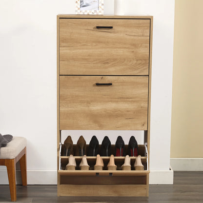 3 Drawer Slim Shoe Cabinet For Hallway - Tall Shoe Storage