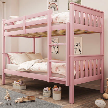 Solid Wood Detachable Double Bunk Bed