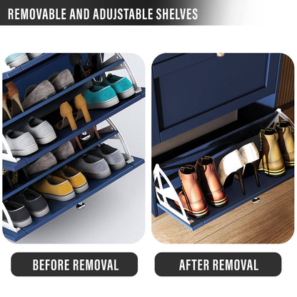 Shaker Shoe Cabinet For Hallway | Modern Shoe Storage Unit
