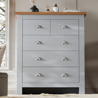 5 Drawer Chest of Drawers -  Shaker Bedroom Drawers
