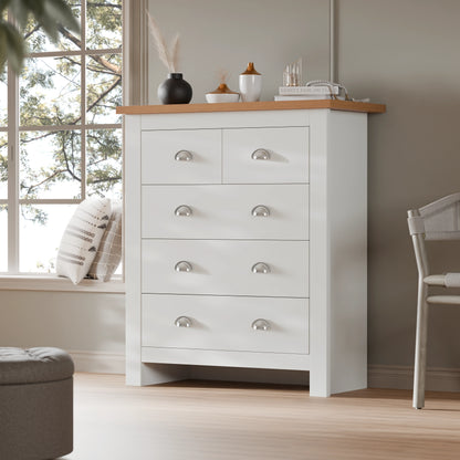 5 Drawer Chest of Drawers -  Shaker Bedroom Drawers