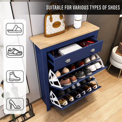 Shoe Cabinet With Drawer | 2 Door Slim Shoe Storage Unit