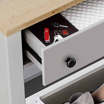Modern Shoe Cabinet With Drawers | 2 Door Shoe Storage