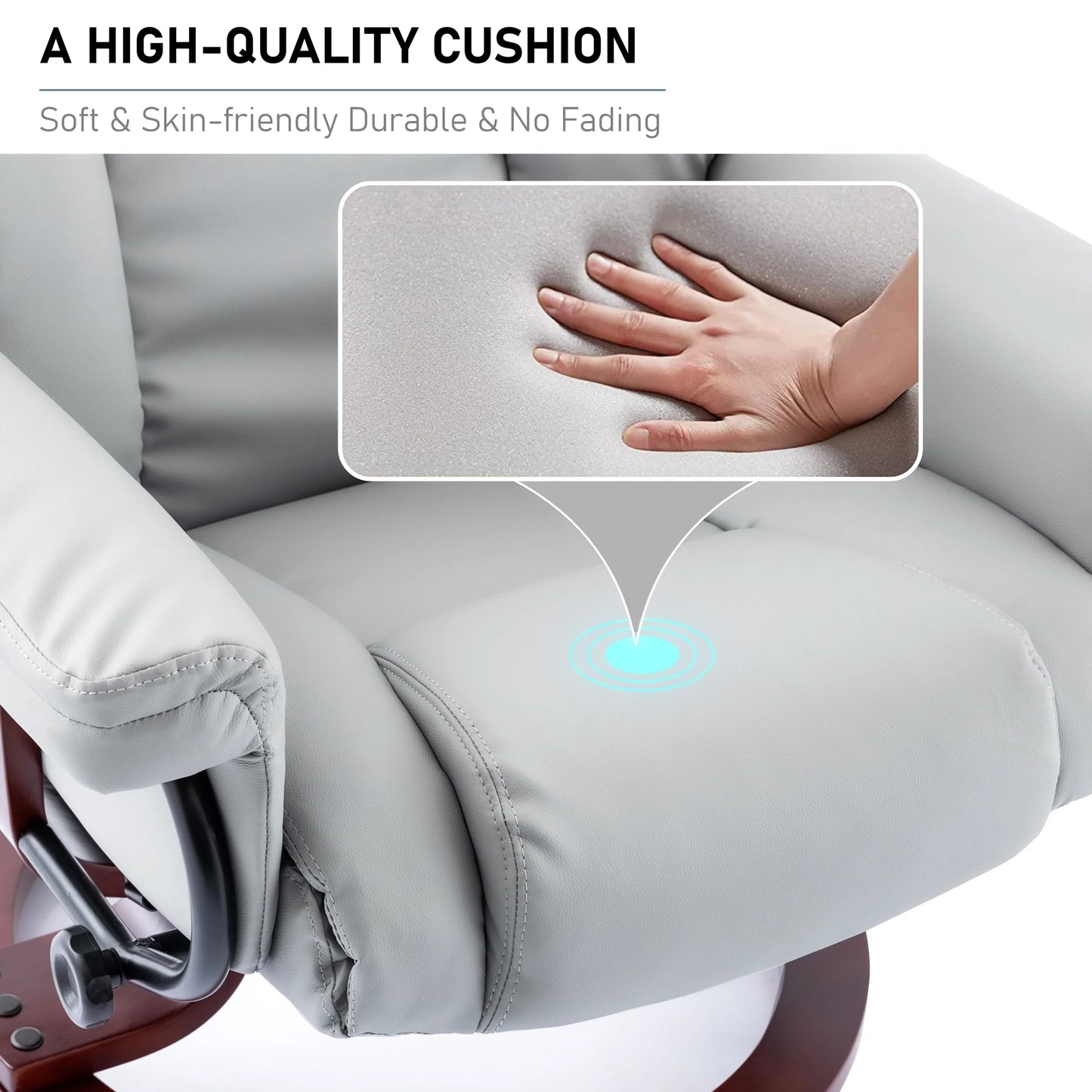 Swivel Recliner Chair with Footstool - Recliner Armchair