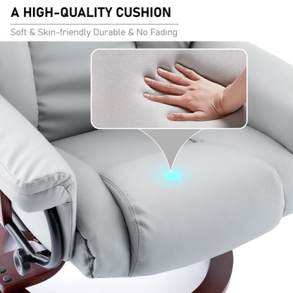 Swivel Recliner Chair with Footstool - Recliner Armchair