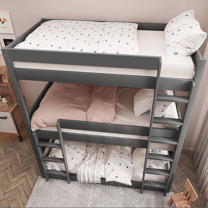 Wooden High Sleeper Triple Bunk Bed