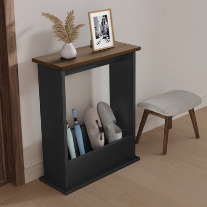 Small Narrow Side Table with Storage - Slim Sofa End Table