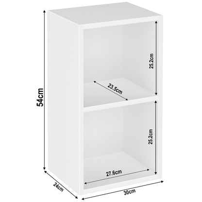 Bookcase Cube Storage Unit - Tall Narrow Bookshelf