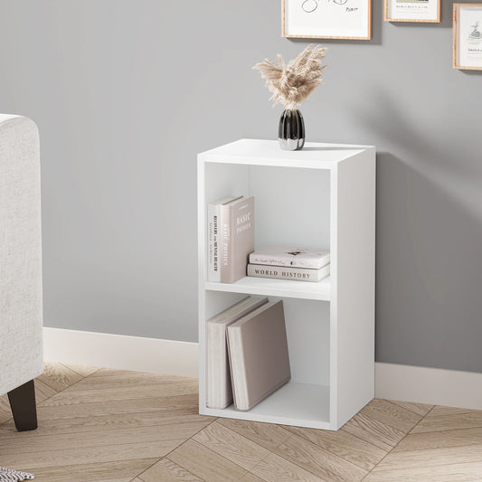 Bookcase Cube Storage Unit - Tall Narrow Bookshelf