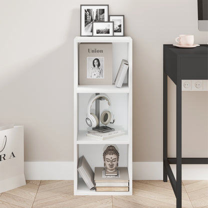 Bookcase Cube Storage Unit - Tall Narrow Bookshelf