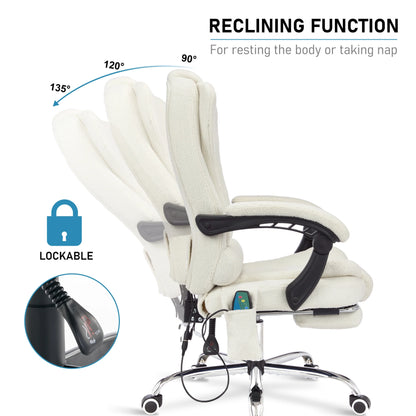 Massage Office Chair with Footrest - Ergonomic Desk Chair
