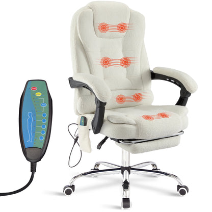 Massage Office Chair with Footrest - Ergonomic Desk Chair