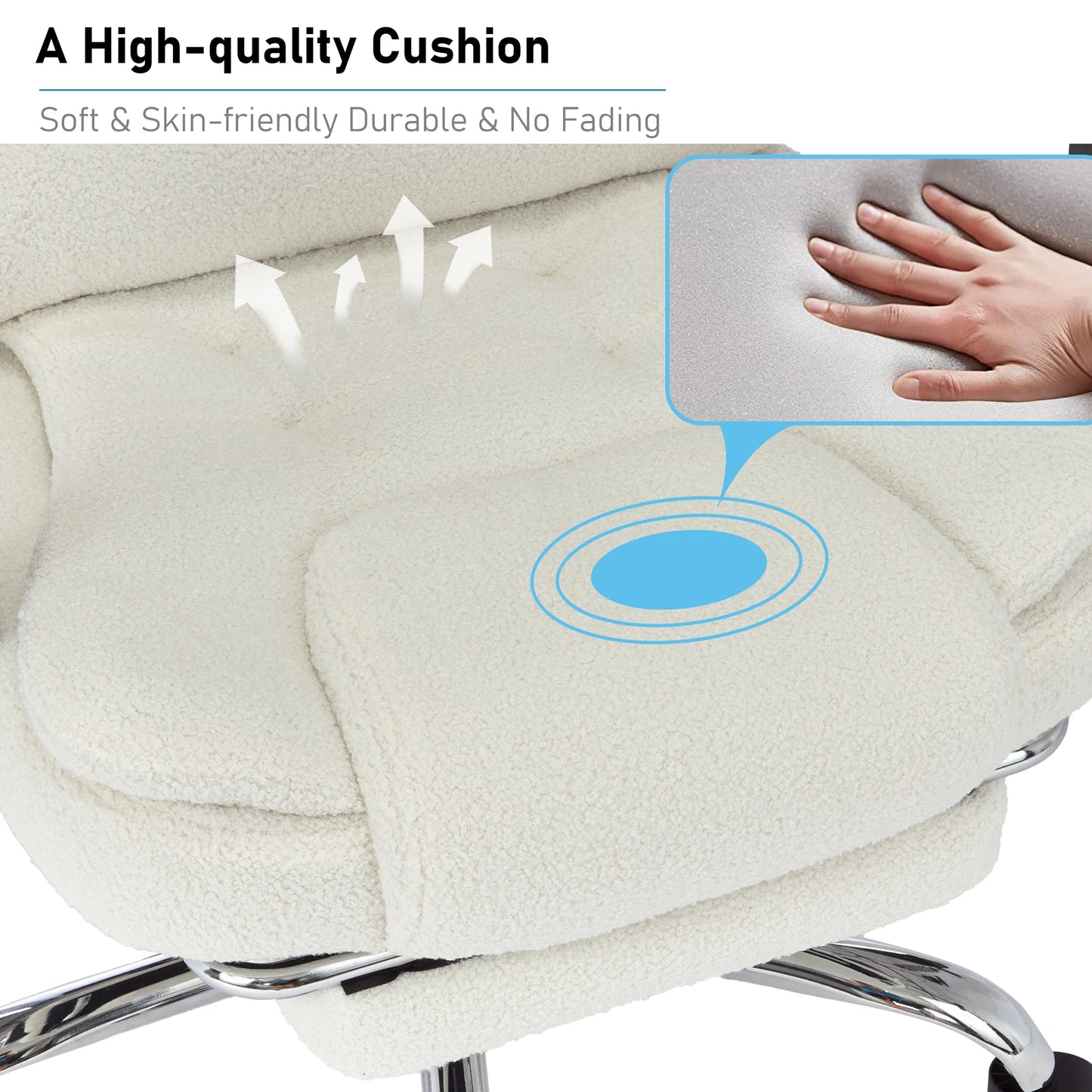 Executive Office Chair With Footrest - Ergonomic Reclining Desk Chair
